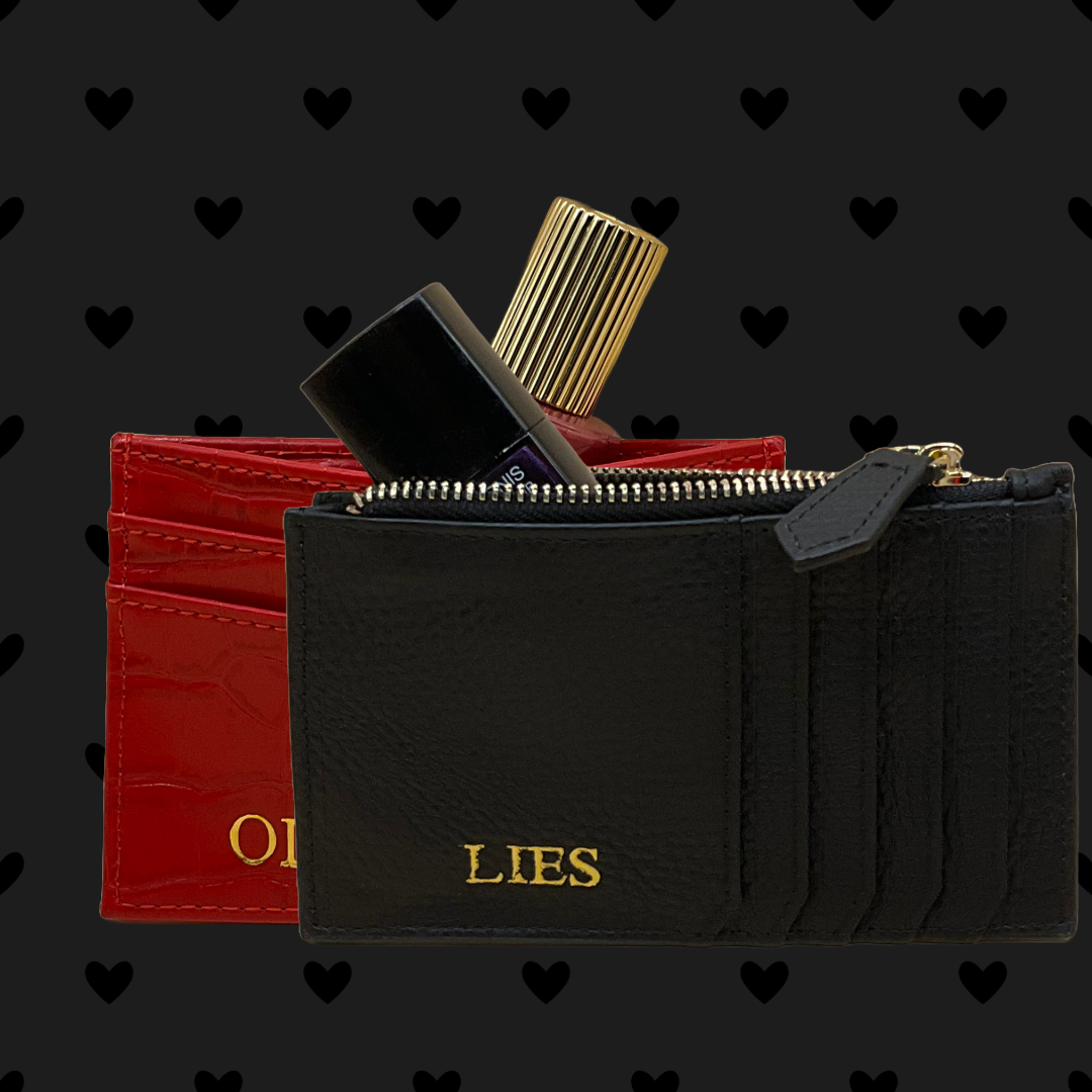 Lies - Zippered Slim Card Case